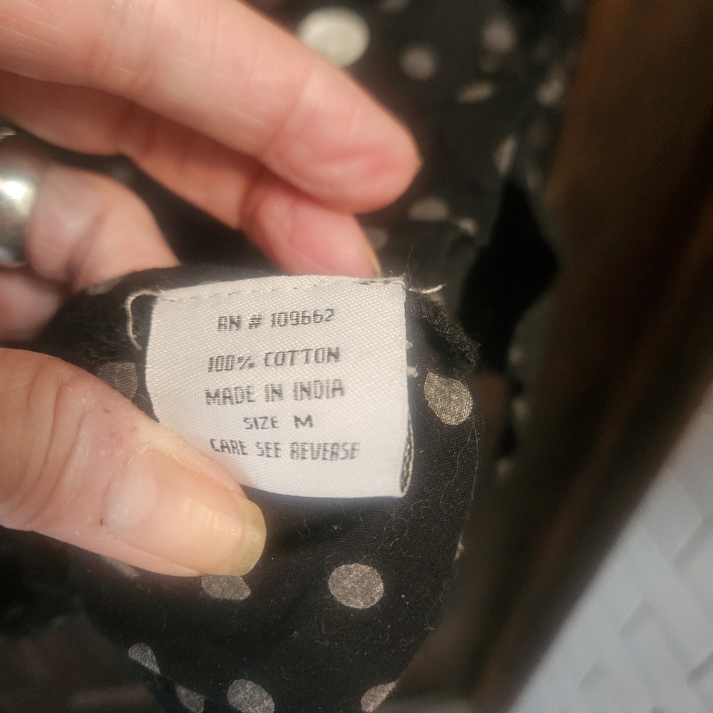 TULIP STYLISH TUNIC! POLKA DOT.BIG MOP BUTTONS. FABULOUS DESIGN.LONGER REAR!EUC♡ - Picture 7 of 8
